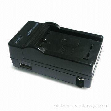 Compact USB Battery Charger Kit, Used for Camera Battery Packs and iPhone Charging